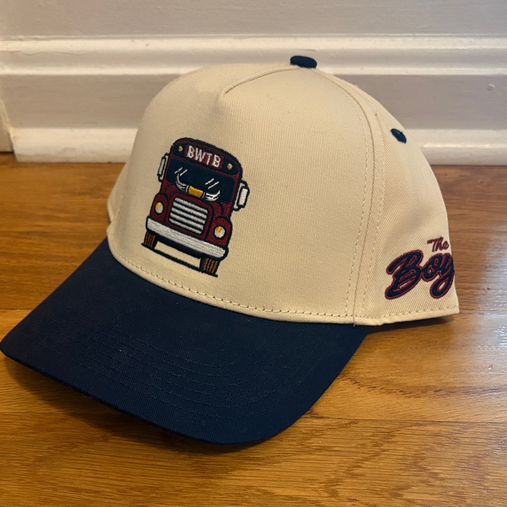 Beige and Navy Bussin With The Boys Baseball Cap